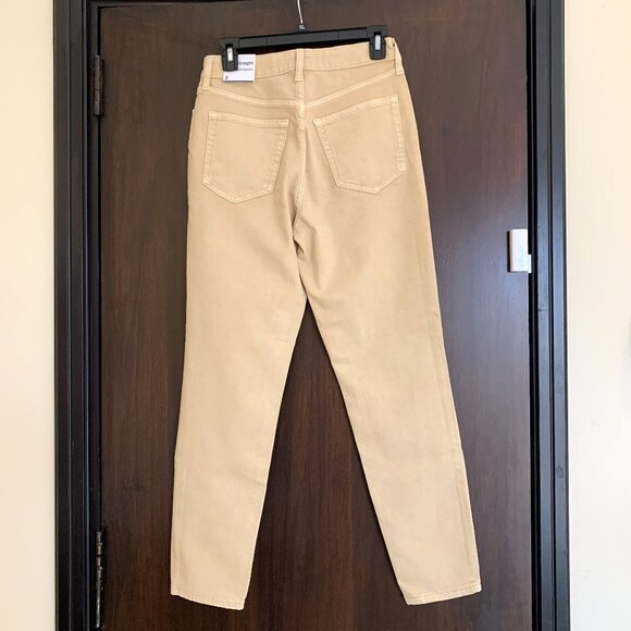 NWT Old Navy Beige Pants. Straight Leg High Rise Women Size 2 Pockets - Picture 4 of 12